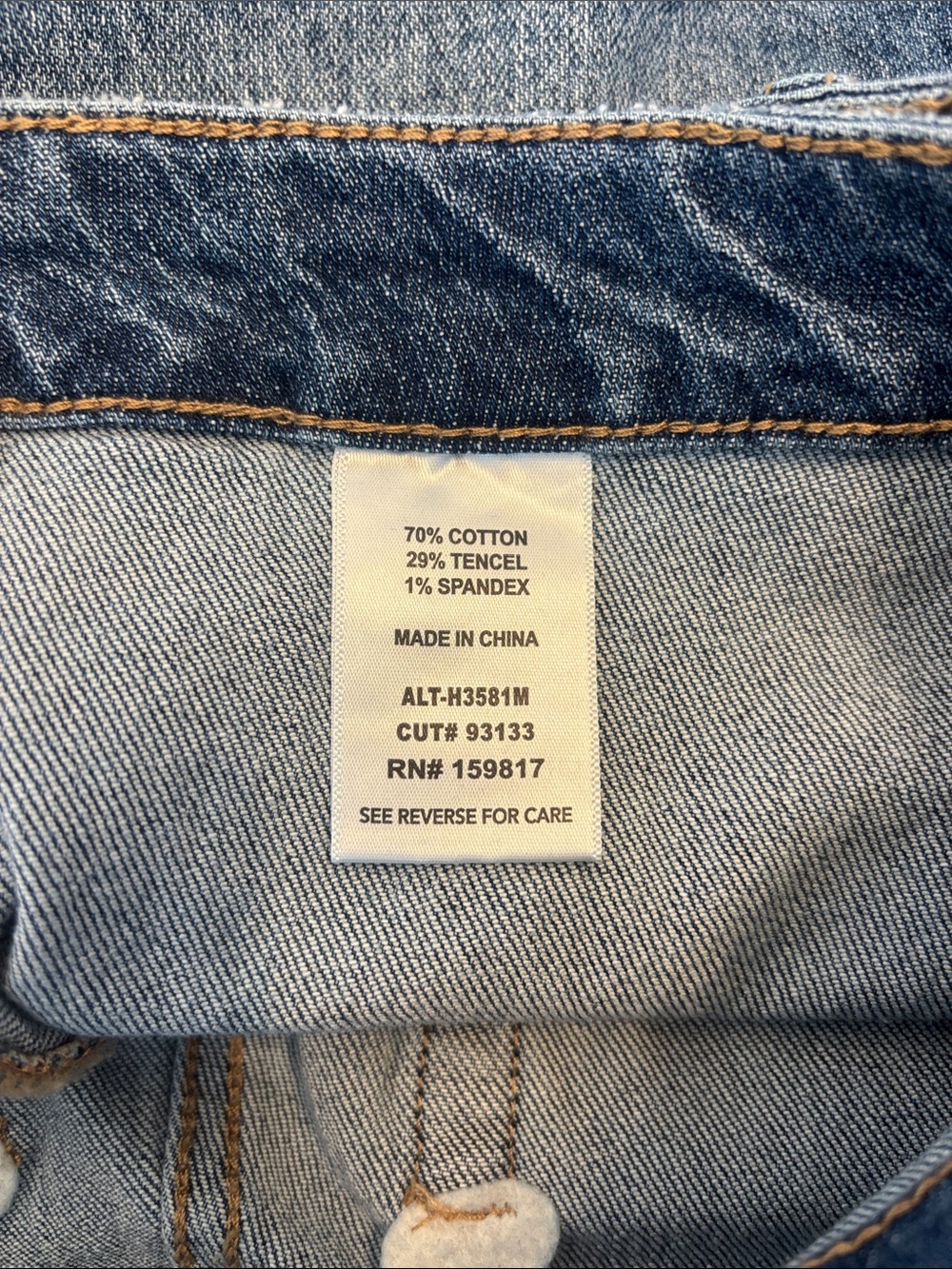 Altar'd State Medium Blue Denim Skort with Tag - Picture 5 of 6